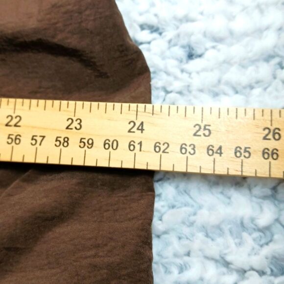 Triangle Swim Trunk Men's L. Nylon Lined 3 Pocket Faux Front Drawstring Brown... - Picture 11 of 13